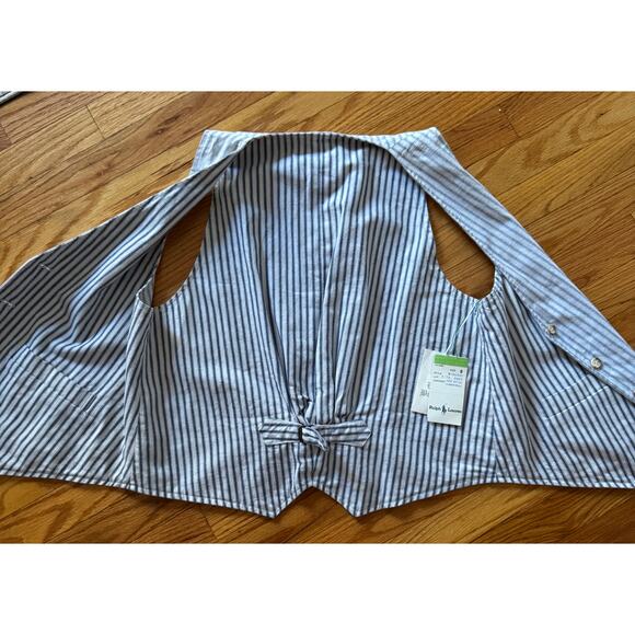 Vintage Ralph Lauren Cotton Reversable Vest | Double Prong Cinch-back | c. 1980s - Picture 16 of 16